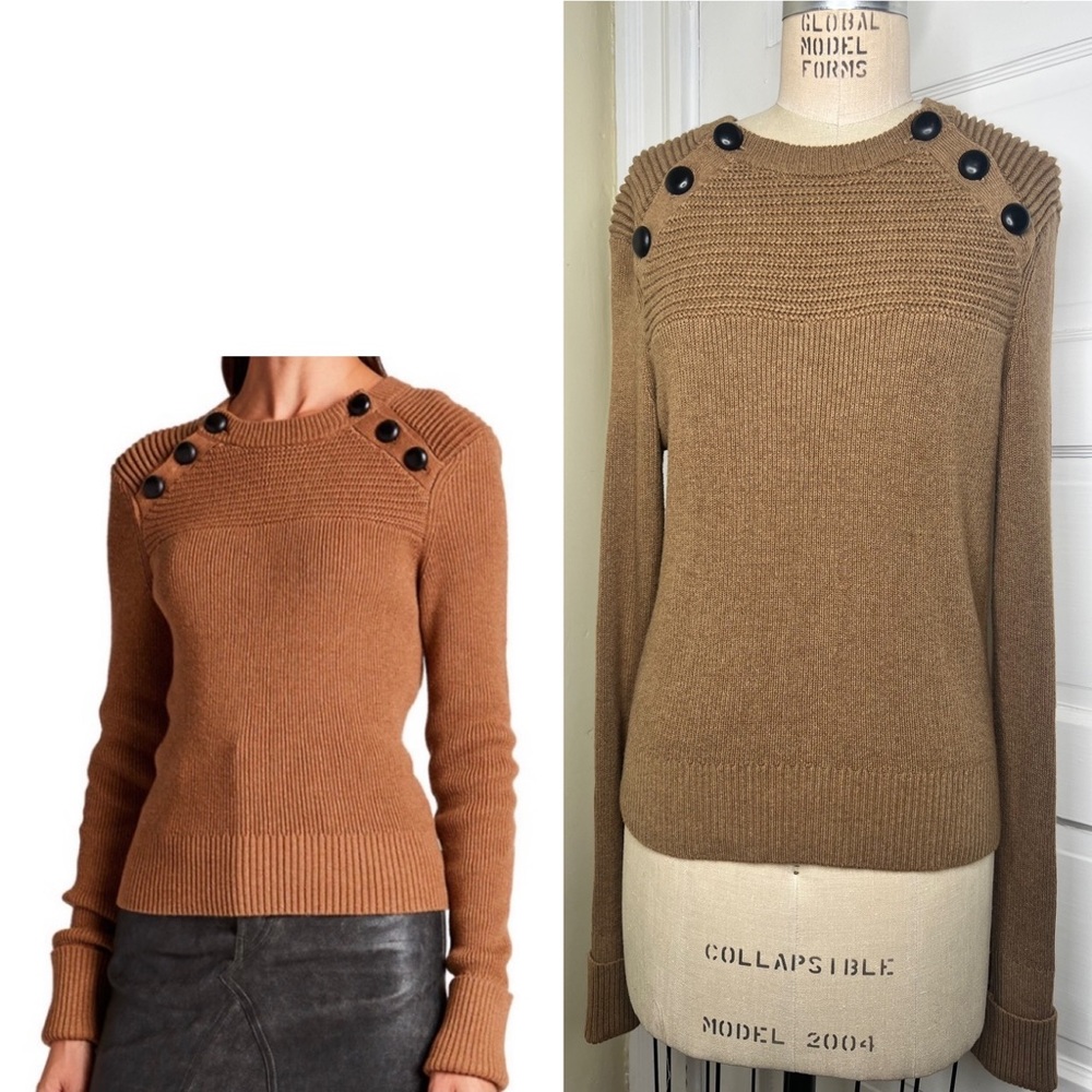 Isabel Marant Etoile Koyle sweater 42 L camel crew sweater caramel wool jumper